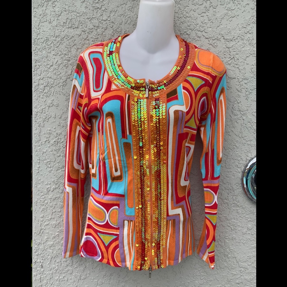 Boston Proper Sequined Cardigan Sweater (S) NWOT